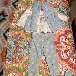 0-3month outfit- vest, long sleeve shirt and pants